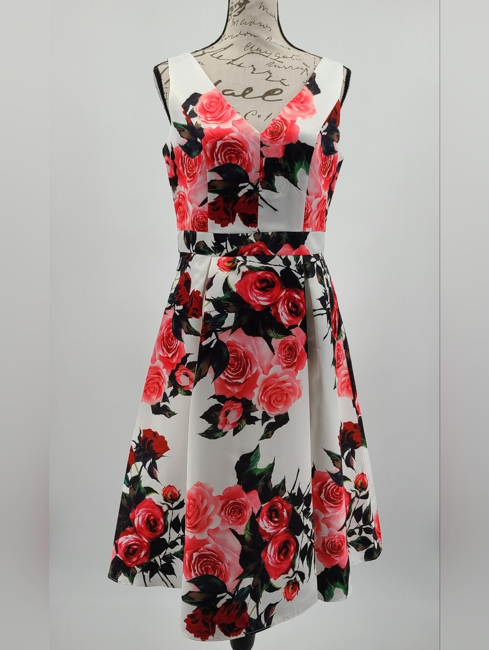 Liza Luxe Fit And Flare Garden Party Floral Dress Size Medium